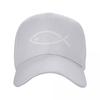 Custom Classic Jesus Cross Fish Baseball Cap Women Unisex Adjustable Christian Dad Hat Sports Snapback Caps