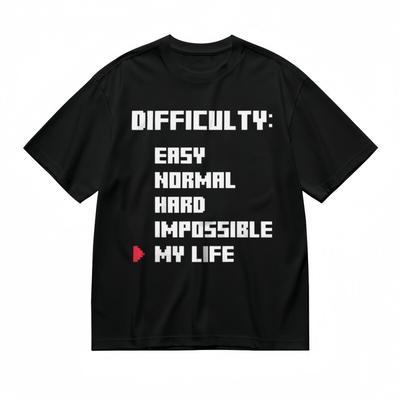 T-shirt Classique Tendance Homme Toutes Saisons Design Graphique Défi Impossible