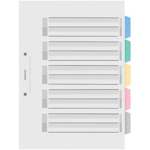 KOKUYO File Index Divider Card PP A4 5 Stacks 2 Holes 5 Sets Shiki-P30