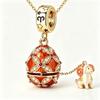 Hollow Locket Russian Egg Necklace New Chinese Style Openable Egg Pendant  Women