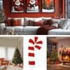 Christmas Candy Cane Plush Pillow Soft Fluffy Lollipop Lumbar Pillows Sofa Plush Cushion for Bed Window Sill Living Room