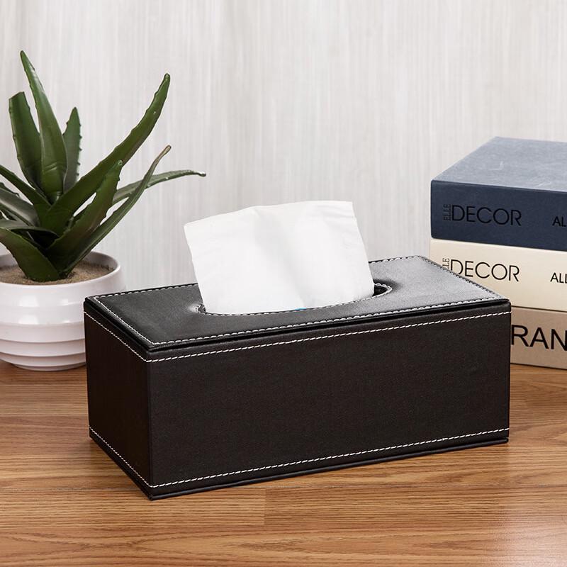 Leather Tissue Box for Home & Car Small 20x12x9.5cm