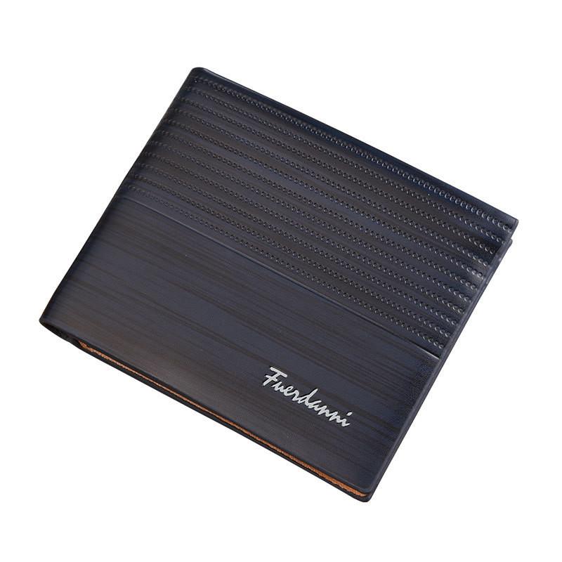 

Стильный новый мужской кошелек тонкого корейского дизайна с множеством отделений для карт из ПУ кожи Blue