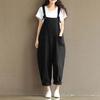 Einfarbige Damen-Overalls für Frühling und Sommer, lässig, lockere Trägerhose