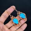 Australian Triplet Opal Earrings, 999 Copper Wire Wrapped Earrings, Handmade Gemstone Jewelry Earrings For Memorial Day