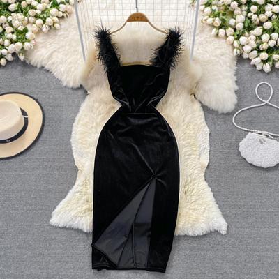 Summer Women's Knitted Strapless Dresses  New Knitwear Sheath Elegant Bodycon Wrap Red Sexy Dress Female