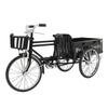 Miniature Alloy Retro Three Wheel Flatbed Truck Metal Tricycle Model Toy Vintage Car Home Decoration for