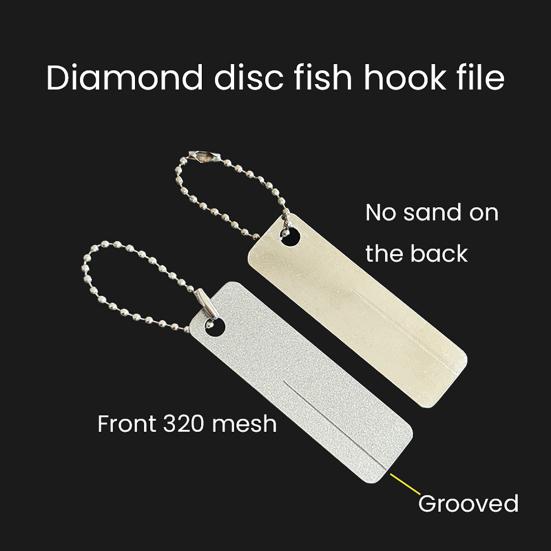 Diamond Cutter Sharpener Mini Keychain Portable Outdoor Camping Emery Nail File Efficient Sharpening Tool for Scissors Fish Hooks