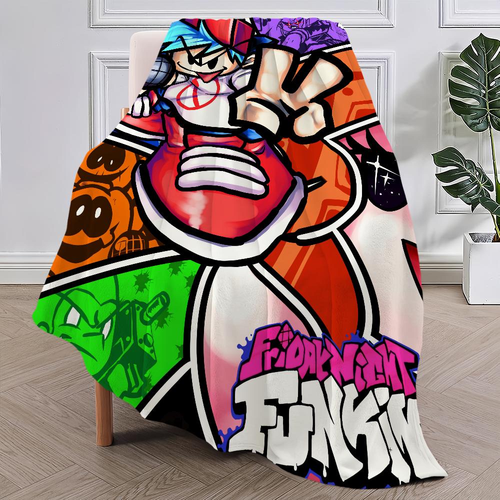 Spiel Freitagabend Cool Funkin Musik FNF Decke Plüsch Nickerchen Sofa Teppich für Wohnzimmer Büro Schlafzimmer Geburtstag Zuhause Reise Kinder Geschenke