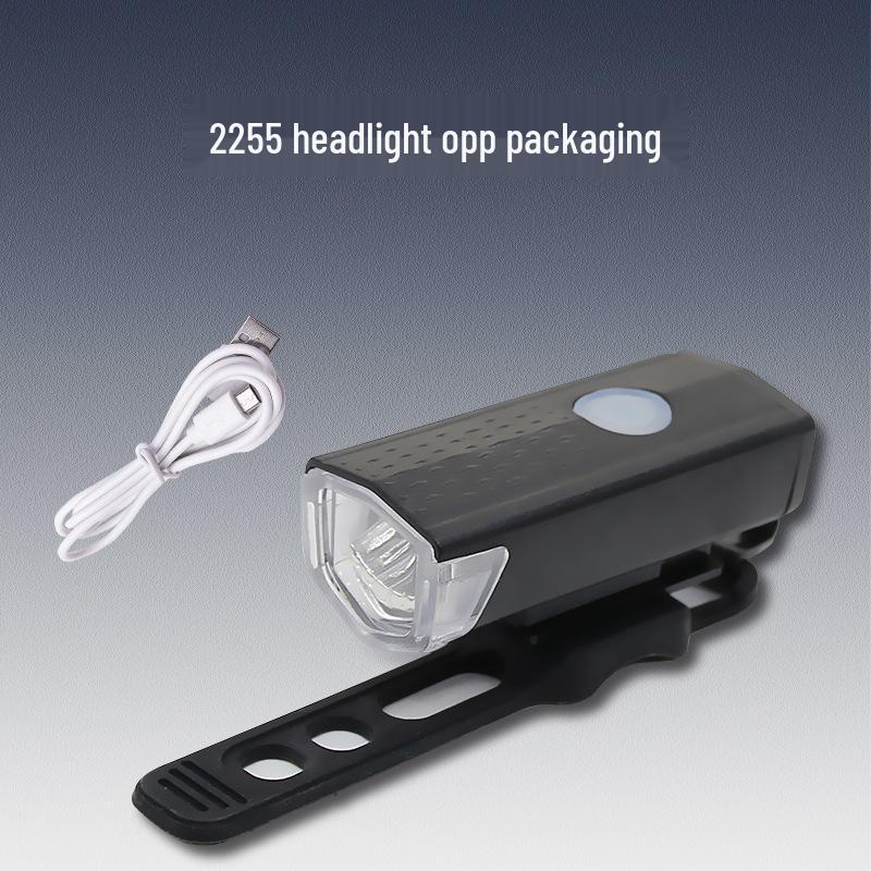 

USB Rechargeable LED Bike Light Set: 2255 Headlight & Taillight, Waterproof Cycling Accessory for Mountain Bikes