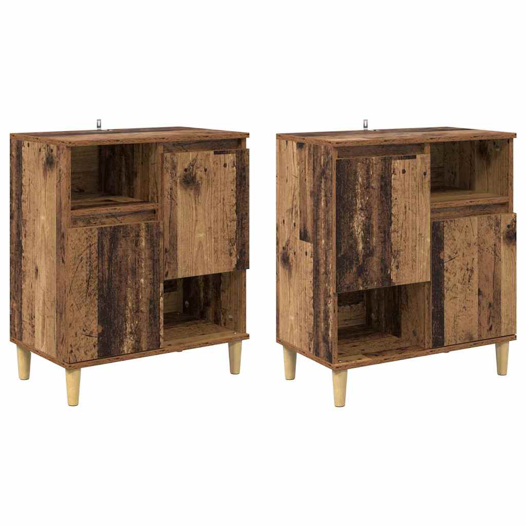 Sideboards 2 pcs. Reclaimed Wood 60 x 35 x 70 cm Wood Material