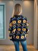 Autumn and Winter New Sweet and Cute Style Flower Jacquard Towel Embroidered Knitted Round Neck Thick Sweater for Women 3579 KTB