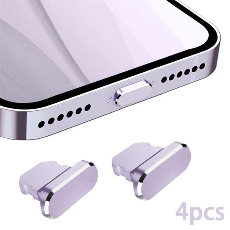 2-10pcs Luxury Metal Phone Dust Plug Anti-dust Charging Port Protector for iOS Apple IPhone IPad Airpods Dustproof Cover Stopper