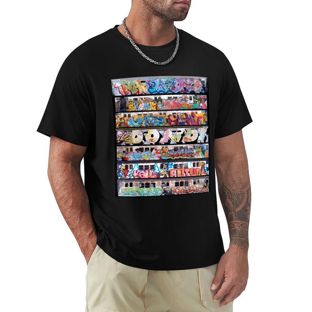 New York Subway graffiti T-Shirt blacks blue archive essential t shirt mens graphic t-shirts