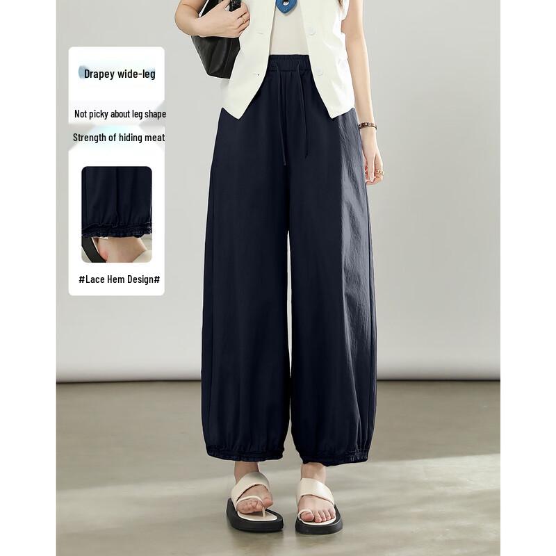 TERRE BLEUE Women s Loose Straight-Leg Casual Pants 27