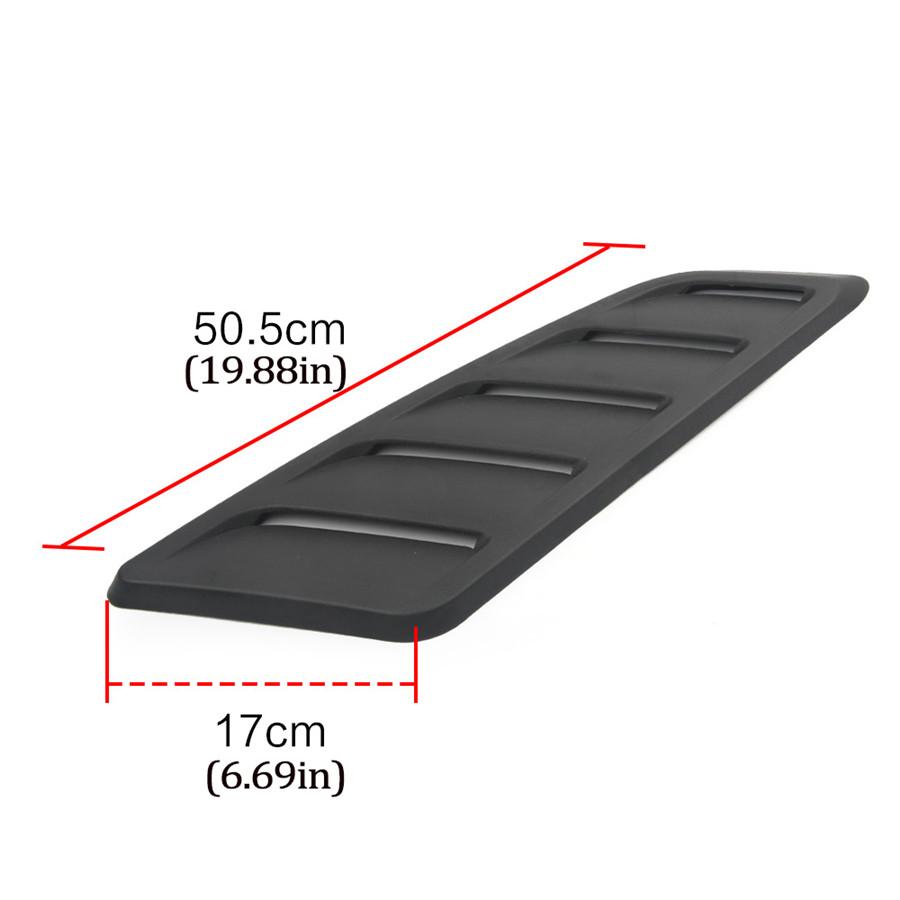 2PCS Universal 19.88" ABS Plastic Car Air Intake Scoop Bonnet Hood Vent Front Ho