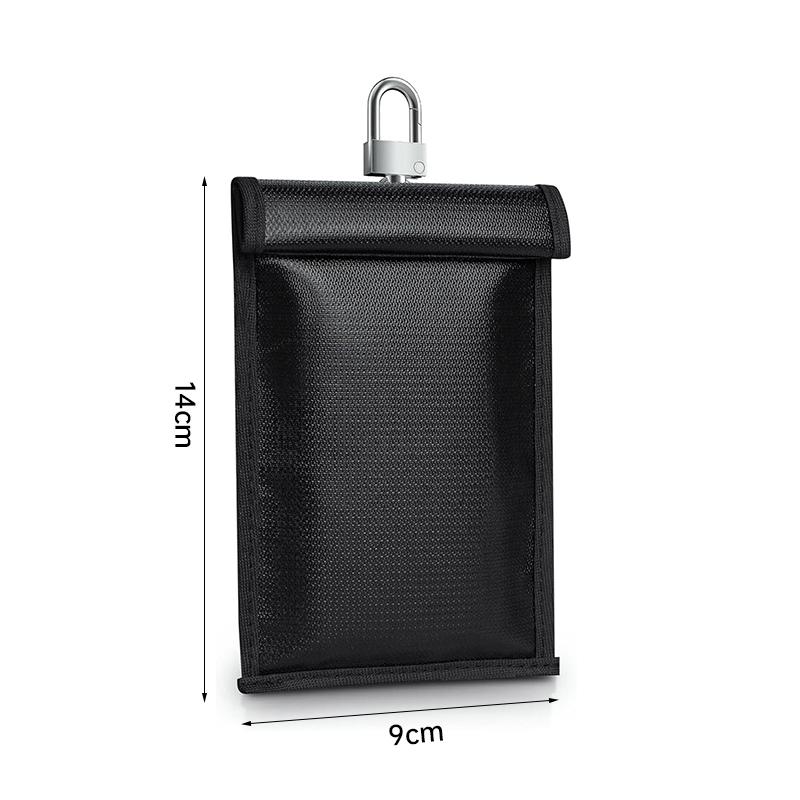 RFID Signal Blocking Bag Shielding Pouch For Cell Phone Black Waterproof Mobile Phone Car Key Blocker Case Privacy Protection