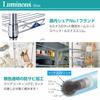 Doshisha Luminous Slim Steel Rack, 75cm Wide, 5 Shelves, with Rust-Resistant Casters, Heavy-Duty Storage Shelf, 135kg Load Capacity (Per Shelf), Wide