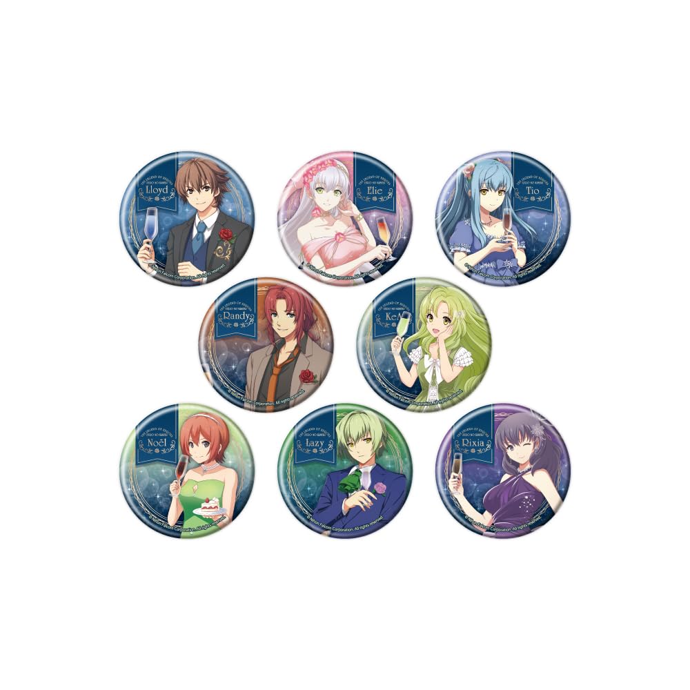 

The Legend of Trails of Zero 01 Can Badge Complete Set Heroes [Original Illustration] (8-Piece Box)