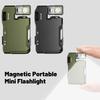 G5 Magnetic Mini Flashlight - 400 Lumens Rechargeable EDC Flashlight with 180° Rotation & Dual Light, IP68 Waterproof Thin Design -1.47×2.44 Inch