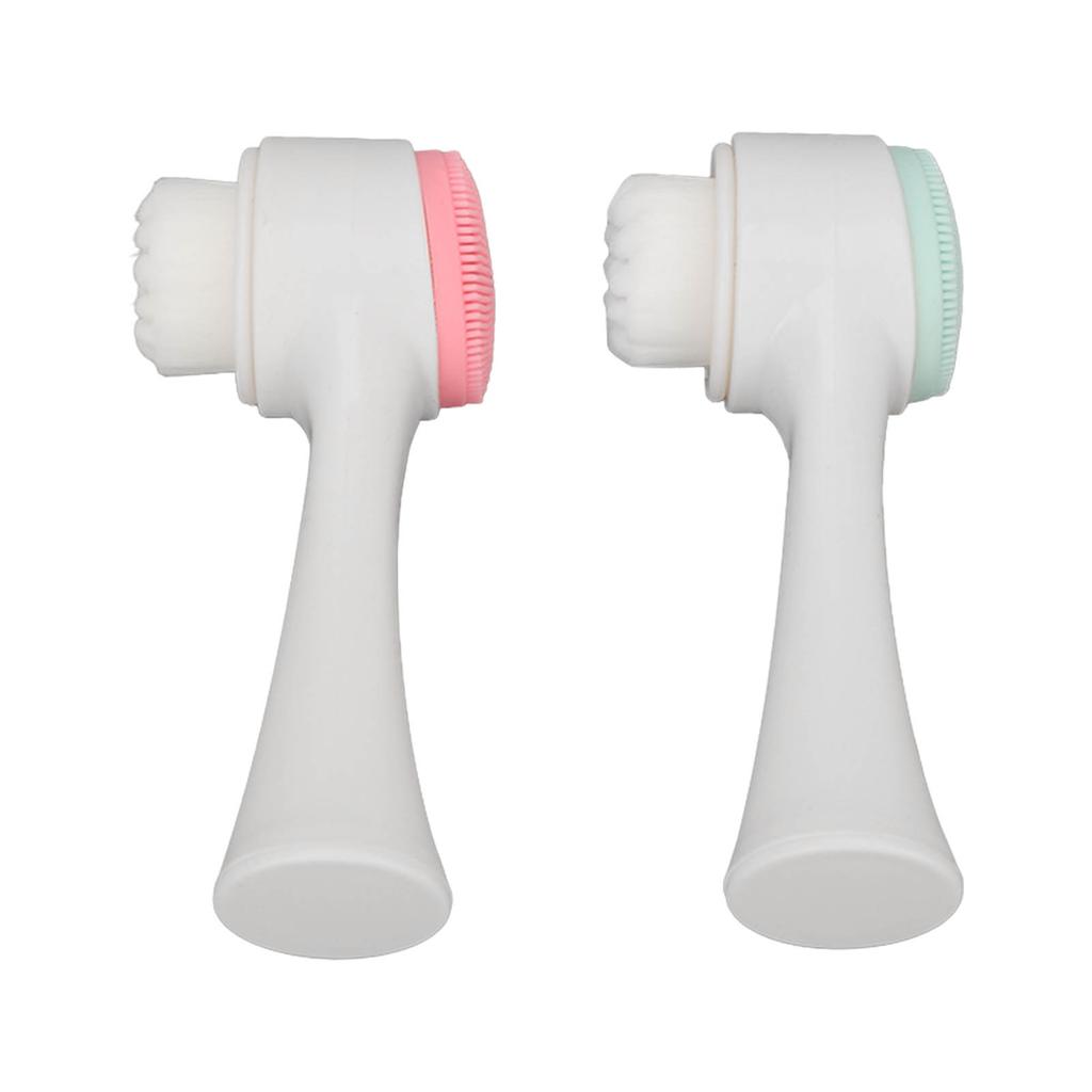 2Pcs Face Wash Brush Double Sided Deep Dirt Oil Cleansing Face Massage Face Scrub Brush for Face Washing Massage