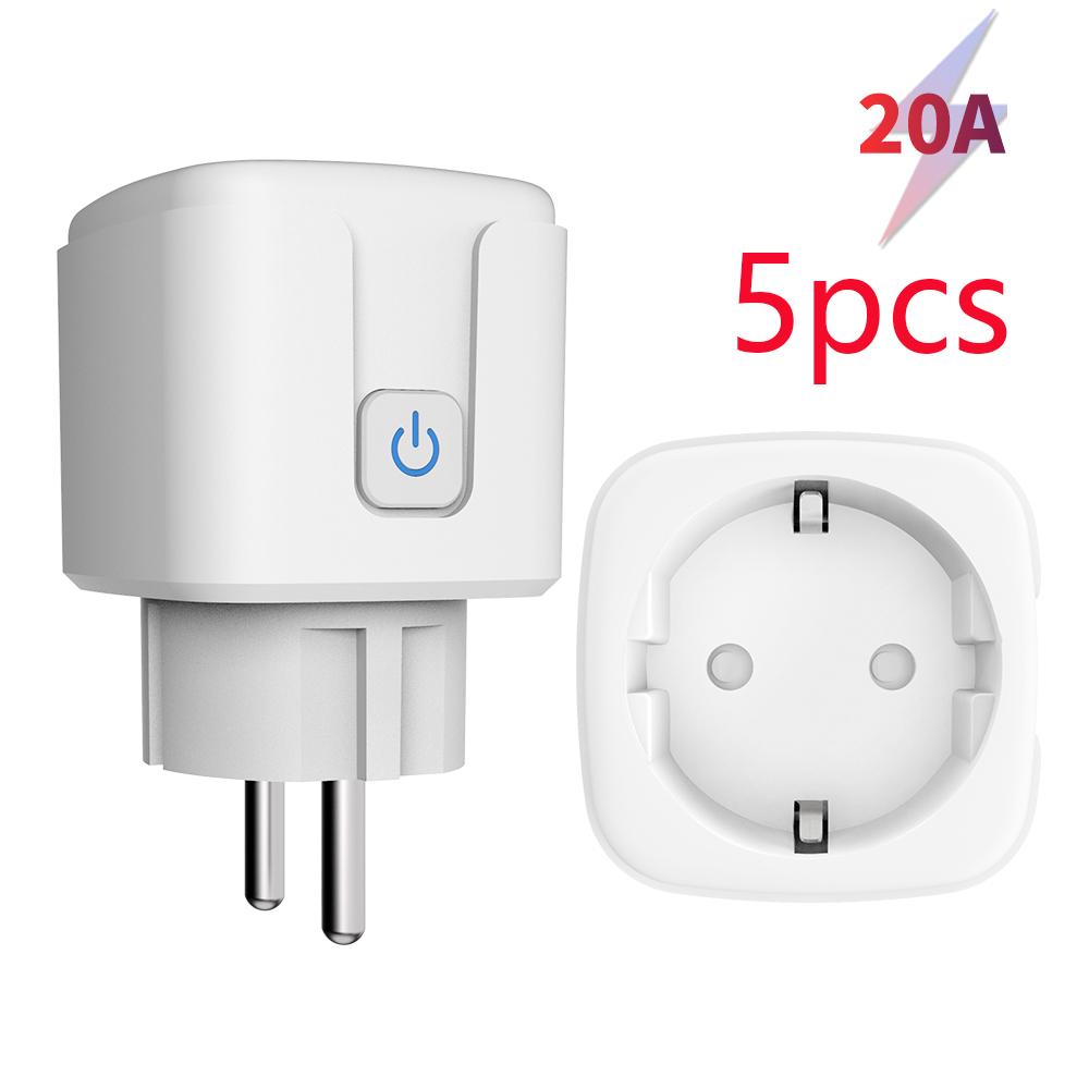 Sixwgh Tuya Smart Socket 20a Wifi Eu Plug Electrical Outlet Power Monitor Countdown Function Support Google Home,alice ,aleax