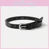 Color Solid Simple Rivet Decoration Women Casual Slim Waist Belt For Daily Use