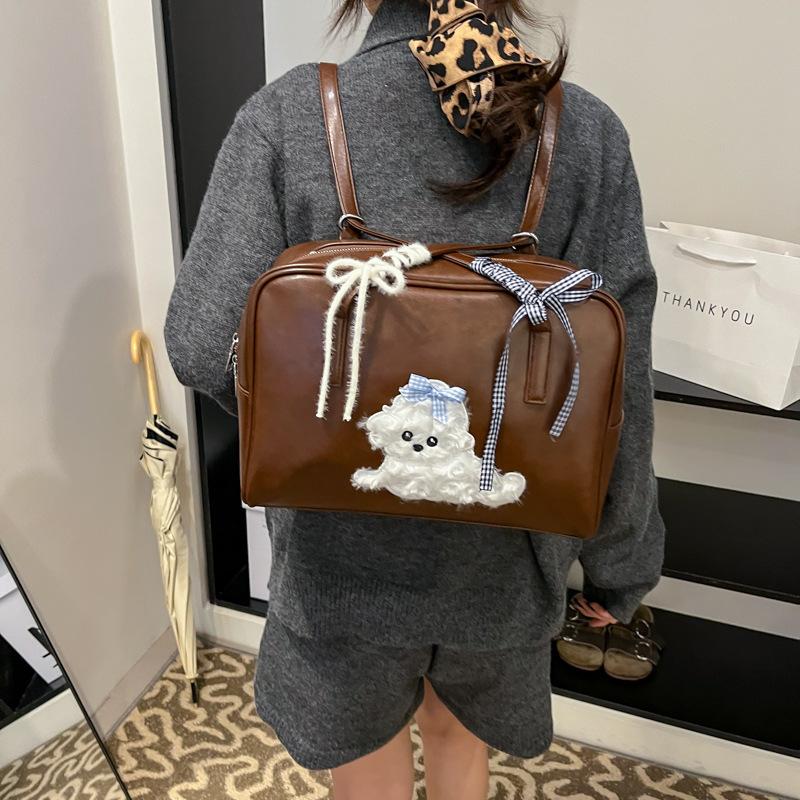 Retro small bag women's casual fashion niche design backpack Korean version casual schoolbag lightweight travel small backpack