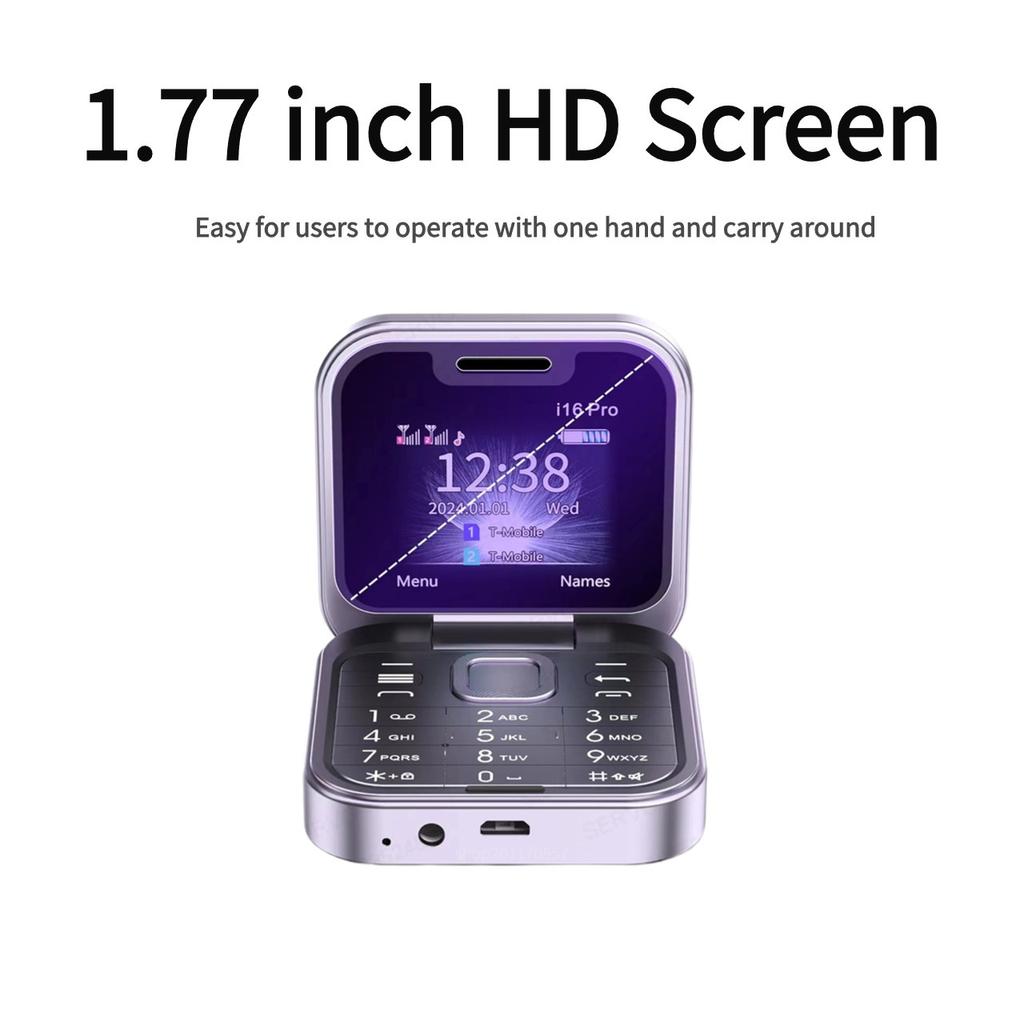 MIni Fold Mobile Phone 2G GSM Dual SIM Card Speed Dial Video Player Magic Voice 3.5mm Jack FM Small Flip Cellphone