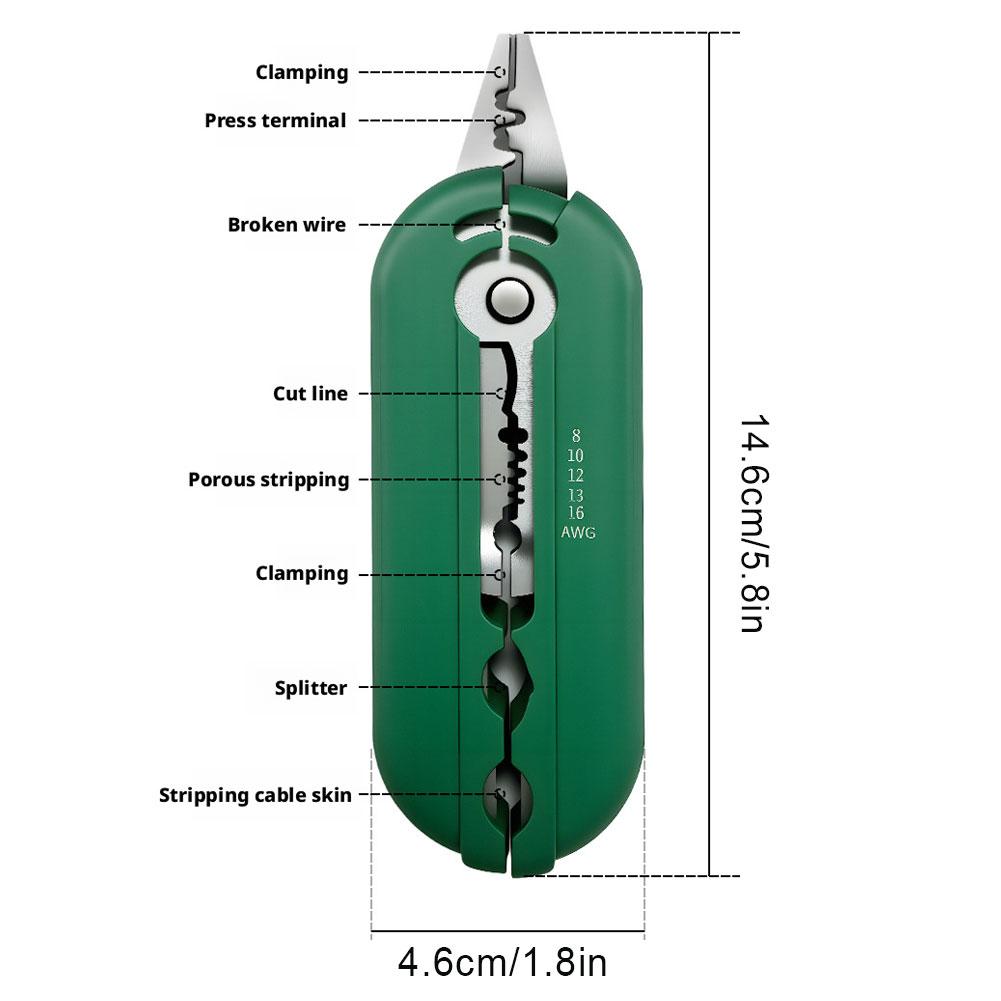 Wire Stripper Cable Cutter Crimper Tool For Electrical Mini Handheld Wire Stripper Multifunctional Wire Stripping Pliers Cable