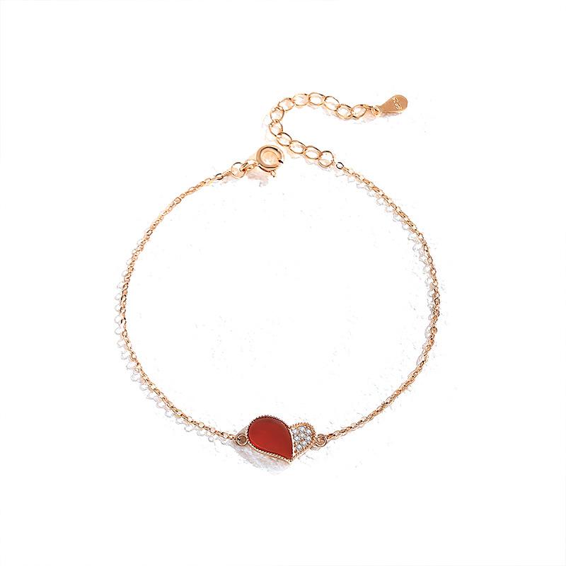 Tancise 925 Sterling Silber Zirkon Armband Schmuck Geometrische Perlenkette Gliederarmbänder Mode Feines Hochzeitsgeschenk für Freundin Frauen