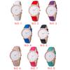 Stylish Women Men PU Leather Band Big Dial Analog Round Quartz Wrist Watch