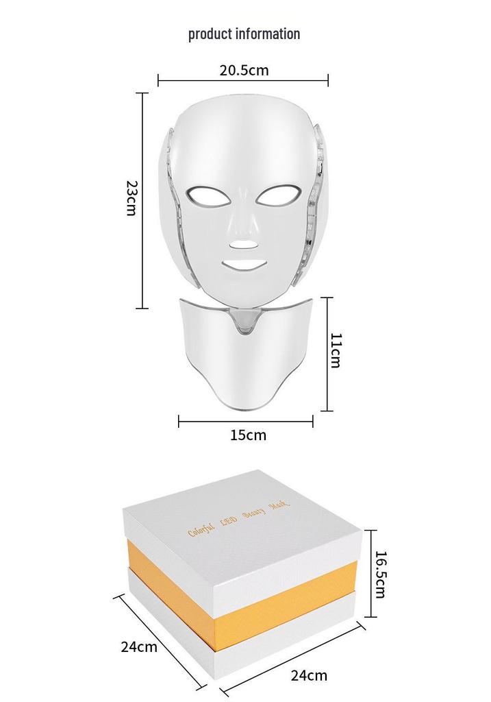 LED Spectrum Facial Care Mask with Neck Beauty Treatment