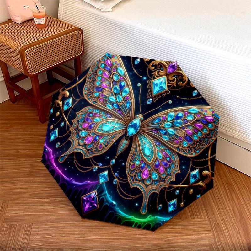 Enamelinsects Pattern Pattern New Style Umbrella, 1 Piece Automatic Folding Umbrella, Portable Travel Umbrella, Outdoor Umbrella, Birthday Gift