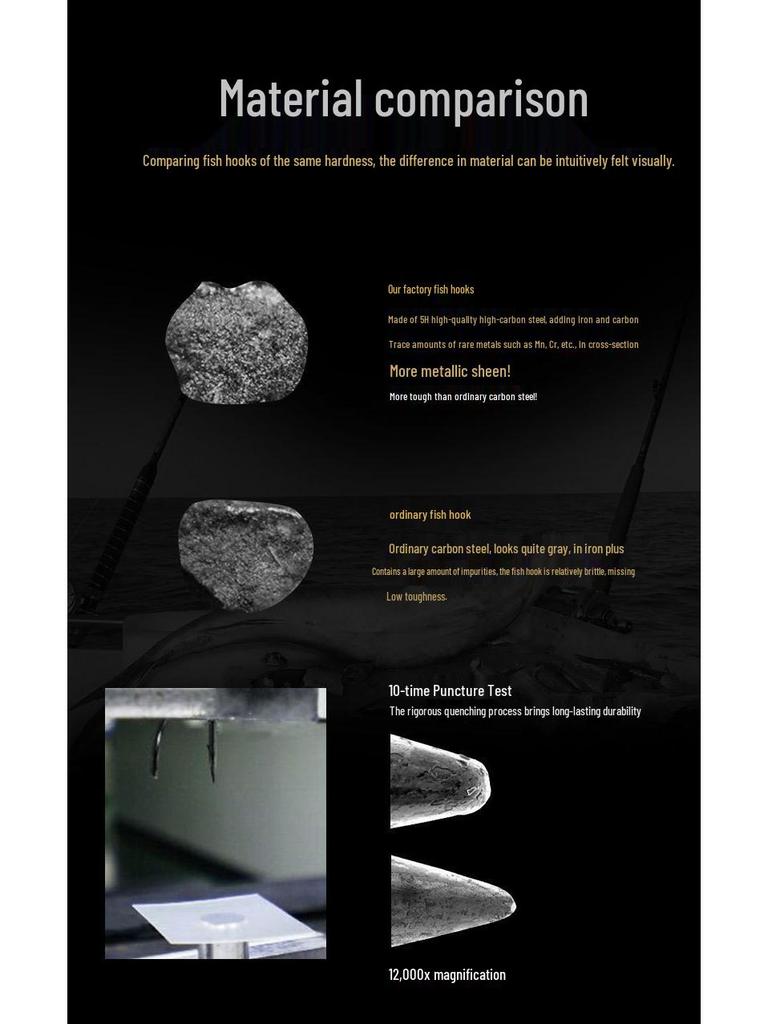 Hand-Tied Black Barbed Leader Line with Double Hooks for Carp and Bream Fishing