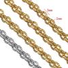 2Meters No Fade Stainless Steel Gold Color Textured Cable O Shape Chain for Jewelry Making DIY Necklace Bracelet Supplies