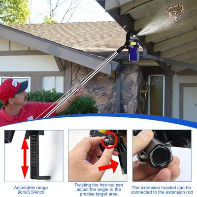 Spray Can Extension Pole Long Range Adjustable Sprayer Attachment Wasp Spray Extension Pole For Bee Paint Tree Defense Hive