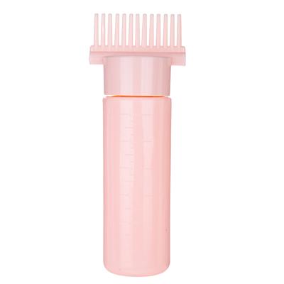Dereceli Ölçekli Kök Tarağı Uygulayıcı Şişe 180ml Yeniden Doldurulabilir Çok Renkli Sıkılabilir Şişe Saç Yağı İçin Uygulayıcı Salon Bakımı