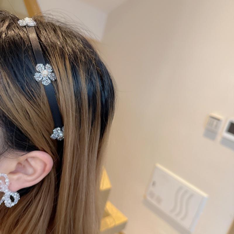 Sugar Flower Crystal Headband, Elegant Vintage Hairband for Women, Premium Hair Clip