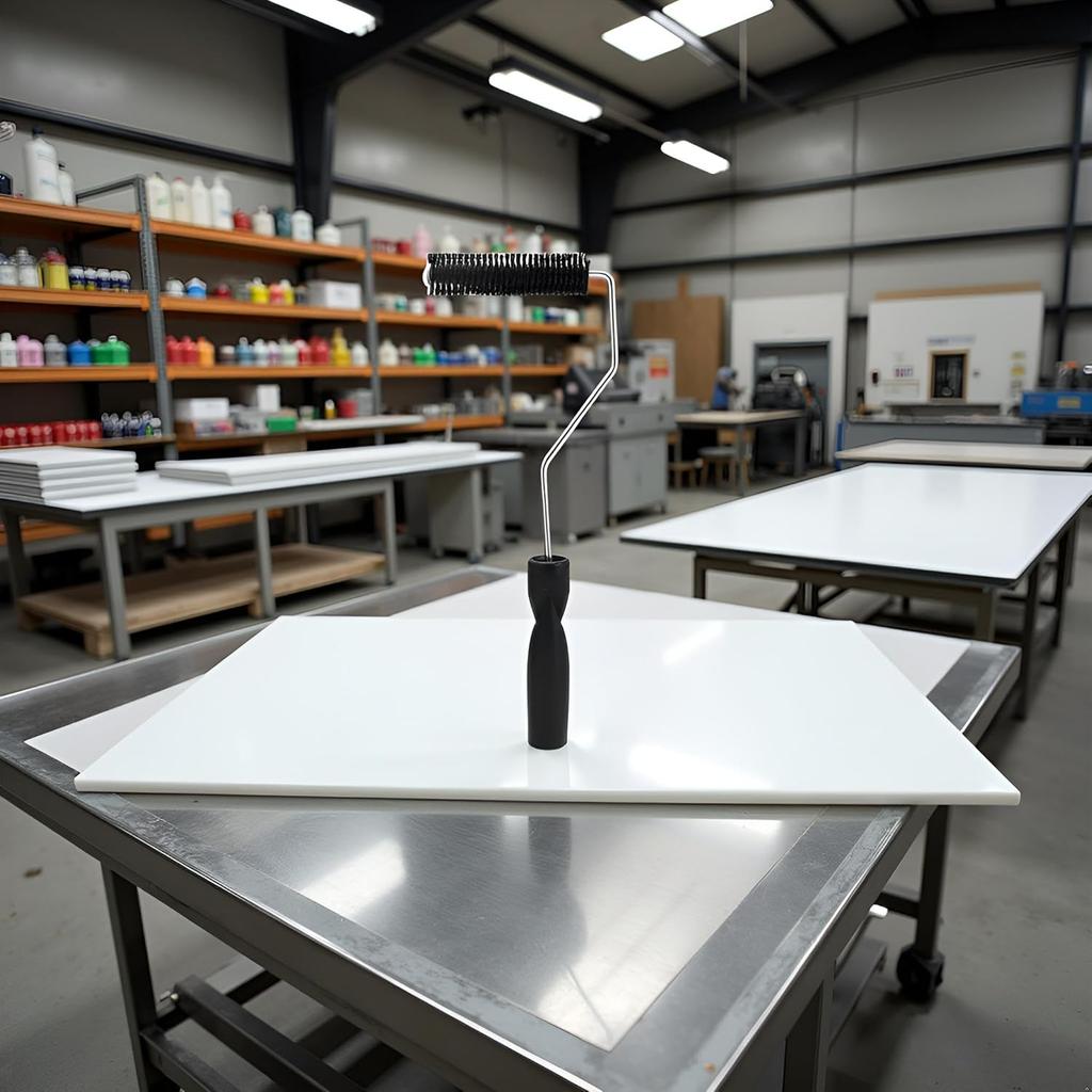 Professional Fiberglass Laminating Roller, Aluminum Alloy, 28x100mm, Quick Release Bubble Eliminator for Composite Materials, Boat Building,