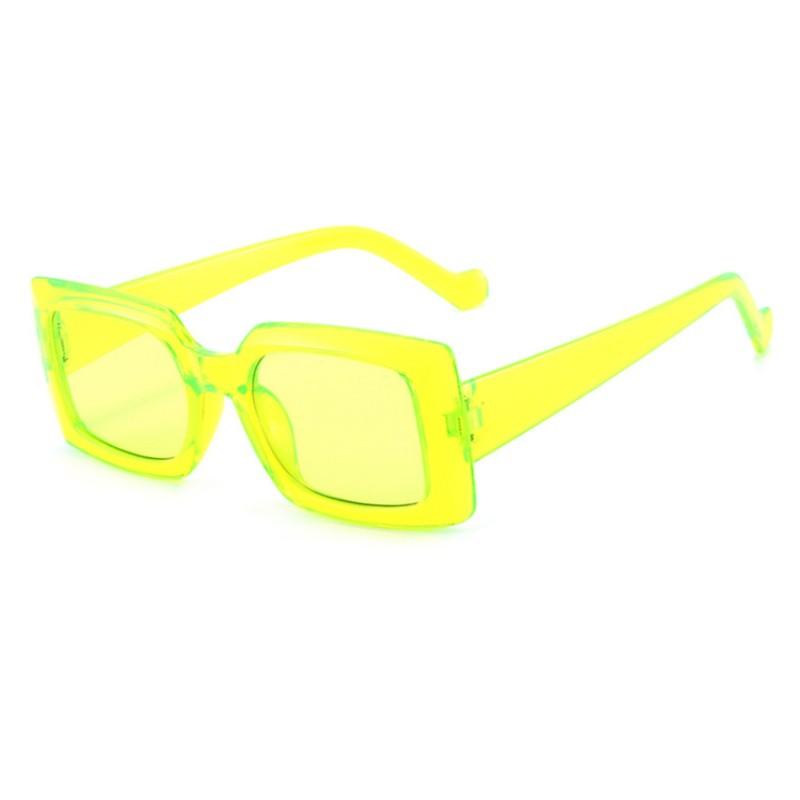 Trendy Large Rim Sunglasses Square New Street Snap Sunglasses Jelly Color Fashionable Sunglasses