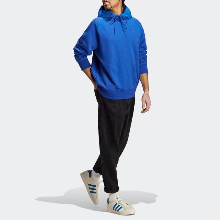 Men's Adidas Originals Sweatshirts Men's Blue Hooded Moderate Regular