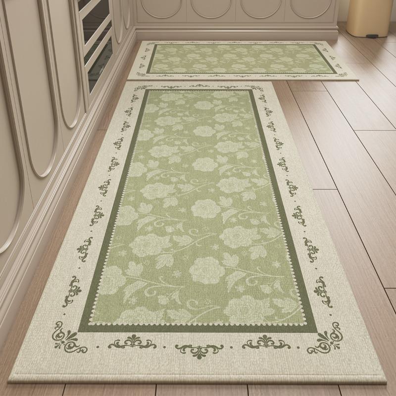 

Ковер для кухни коврик для пола синий цветочный ковры нескользящий длинный коврик ретро элегантный домашний декор ковры Alfombra De Cocina 1pc 50x80cm