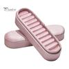 Soft Velvet Jewelry Holder for Earrings Storage Box, Multiple Slots Portable Organizer, Prevent Compact Box Daily Use Scratching Lining Case