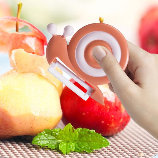 2 stk Keramisk skreller Sneglepotetskreller med sklisikkert håndtak Frukt- og grønnsaksskreller for barn, voksne, kjøkkenverktøy