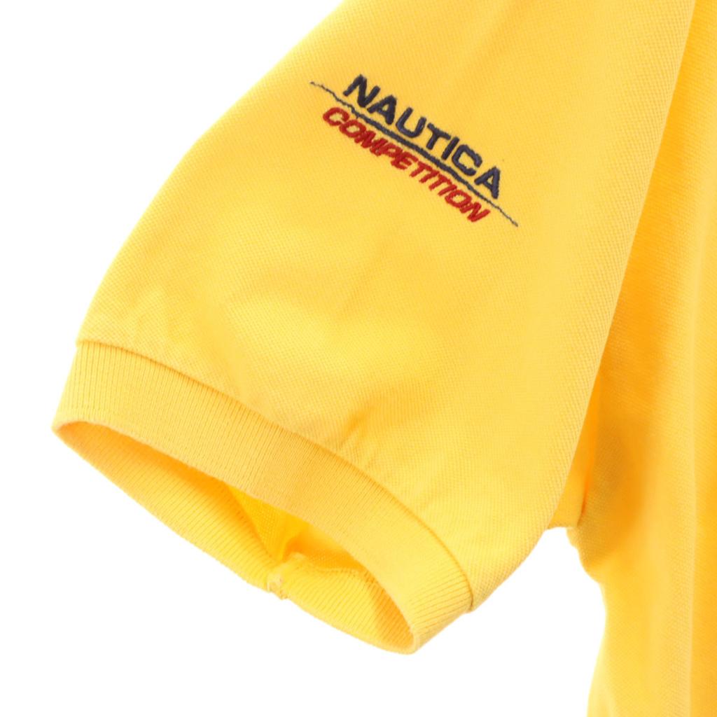 Nautica 90s Old Short Sleeve Polo Shirt L Yellow Women Used