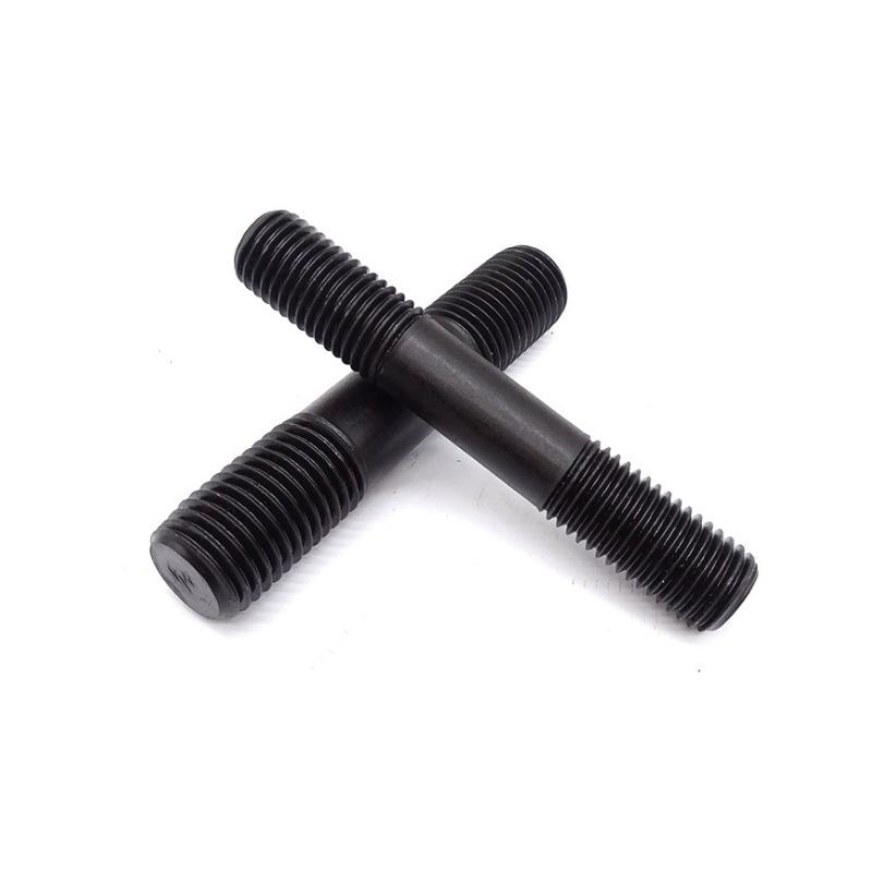High-Strength M20 Blackened Hardened 10.9 Grade Double-Ended Stud with Equal Length Double Threads