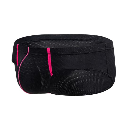 Men Briefs Sexy Low-rise U-Convex Soft Breathable Mesh Panties Patchwork Color Slim Fit Elastic Underwear Daily Wear