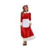 LYRIA New Christmas Adult Plush Edge Dress Women's Holiday Party Costume Santa Claus Cosplay Hat Apron Set Performance Costume