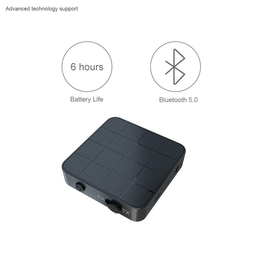 Wireless Bluetooth 5.0 Transmitter & Receiver Audio Adapter 2in1 Music 3.5mm Aux